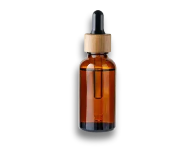 Bouteille ambrée avec compte-gouttes